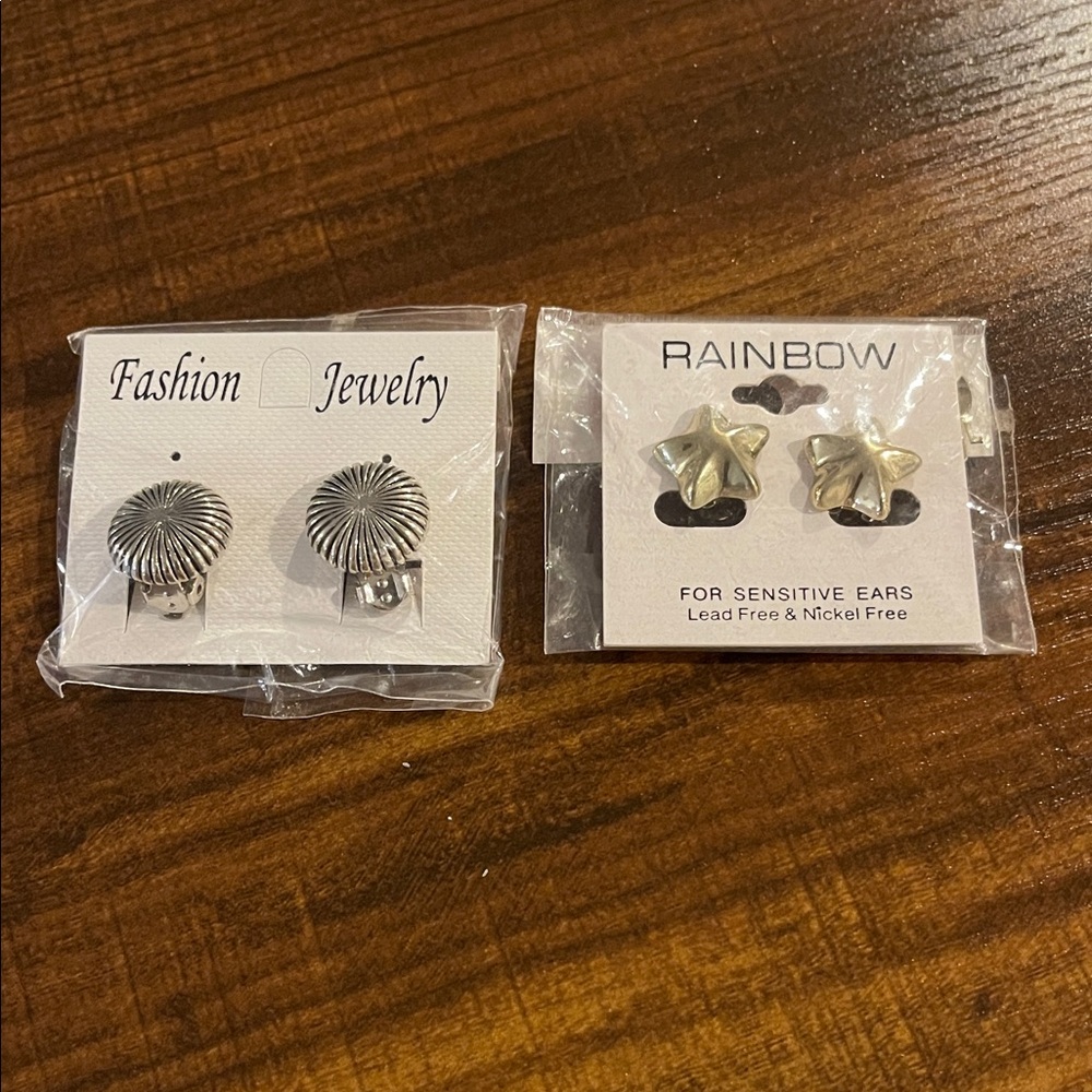 Silver and Gold Earrings Set